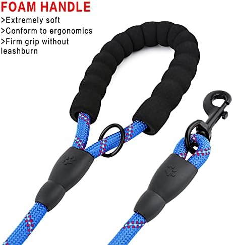 PLUTUS PET Rope Dog Leash 6ft Long,Traffic Padded Two Handle,Heavy Duty,Reflective Double Handles Lead for Control Safety Training,Leashes for Large Dogs or Medium Dogs,Dual Handles Leads(Navy Blue) - Image 6