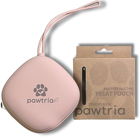 Pawtria BPA free Silicone Dog Treat Pouch, Matte Pink by Unknown