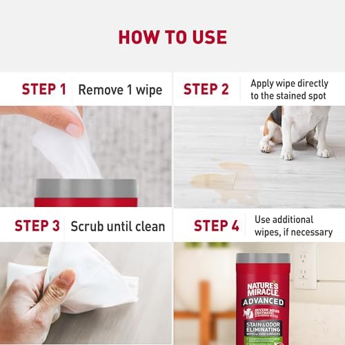 Nature's Miracle Advanced Pet Stain & Odor Eliminating Wipes, 30 Count - Image 4
