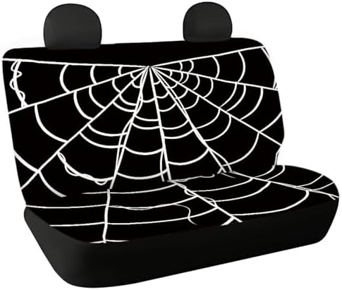 Spider Web Car Rear Seat Covers,Auto Back Seat Protector Decoration Non-Slip Mat Flat Cloth Vehicles Rear Bench Cover for Women Men by FUIALDOLG
