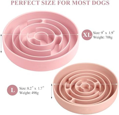 Coomazy Extra Large Slow Feeder Bowl, Silicone Dog Bowl with Suction Cups - Image 2