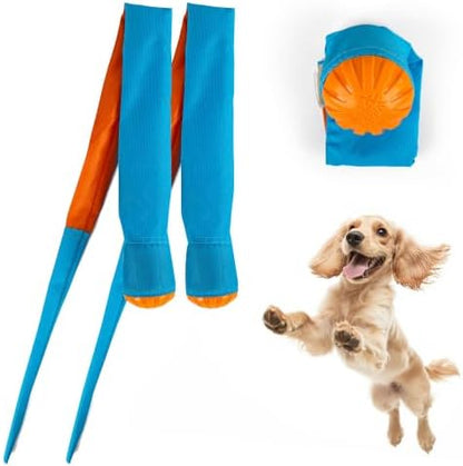 ALL FOR PAWS 2-Pack Dog Ball Toy with Tail, Interactive Throw & Catch Toy for Medium & Large Dogs, Rubber Ball with Squeaker for Exercise & Boredom Relief by Home