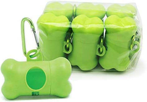 Wholesale 6 Pk Dog Poop Bag Dispenser w/Stainless Steel Carabiner Clip - Dog Waste Poopbags Holder (PB0009) by EcoJeannie