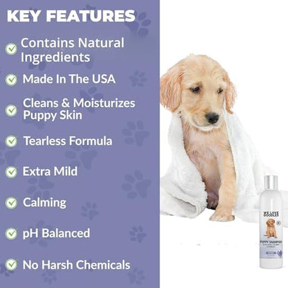Puppy Shampoo and Conditioner, Tearless Puppy Wash, Lavender Scent, 8 oz - Image 2