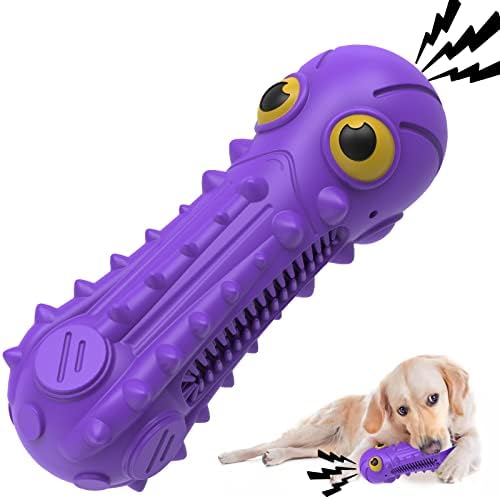 ZIKATON Dog Squeaky Toys for Aggressive Chewers, Durable Chew Toys for Large Medium Breed Dog, Dog Toys, Tough Durable Dogs Toys with Natural Rubber by CreateEnjoymentToMyDogCat
