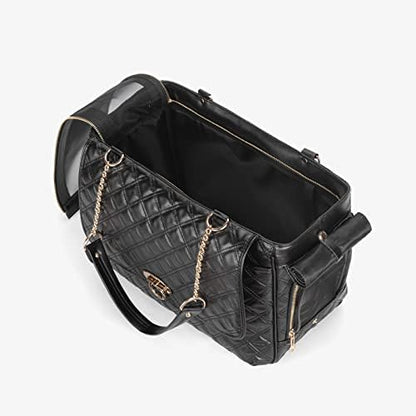 Fashion Pet Carrier Dogs Cat Small Animals Purse Bag, Leather Pet Carriers Dog Puppy Kitten Tote Travel Handbag TSA Airline-Approved - Image 6
