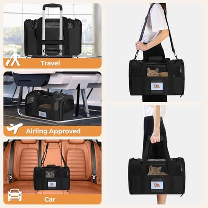 Large Soft Cat Carrier Up to 28 Lbs, Washable Pet Bag Medium to Big Pets - Image 6