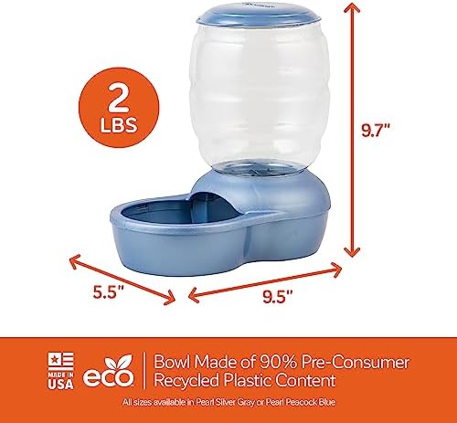 Petmate Replendish Gravity Feeder with Microban, Pearl Peacock Blue, 2lbs - Image 5