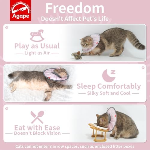 Agape Summer Soft Cat Cone, Lightweight Collar to Stop Licking & Scratching - Image 3