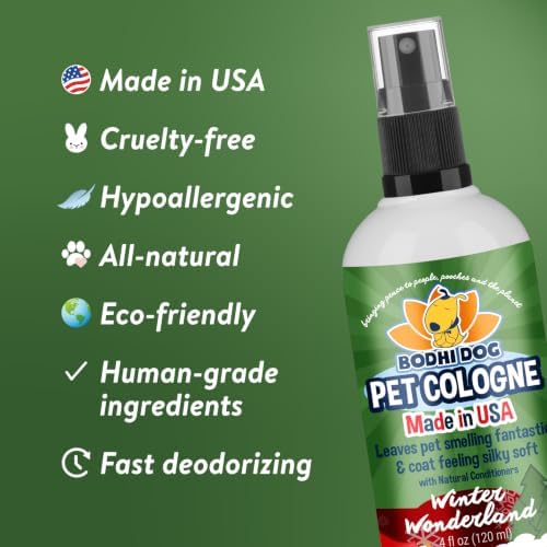 Bodhi Dog Premium Dog Cologne - Deodorizing Dog Perfume & Conditioner for Dogs & Cats - Natural Long Lasting Spray for Pets - Gentle & Safe Formula, Made in USA (Winter Wonderland 4 Fl Oz) - Image 5