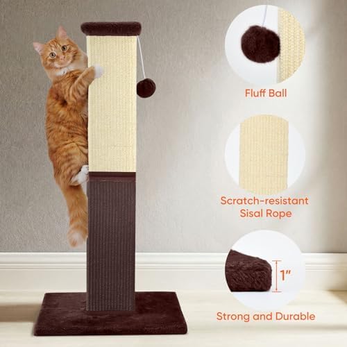 Cat Scratching Post for Indoor Cat, 32 Inch Large Cat Scratcher - Image 4