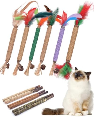 TINDTOP Silvervine Chew Sticks for Cats, 12 Pack Natural Catnip Chew Toys by TINDTOP