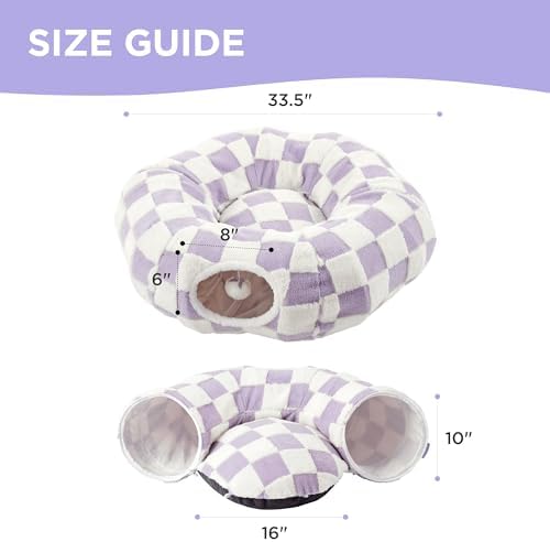 Lesure Donut Cute Jacquard Cat Tunnel Bed Kitten Toys for Puppy Bunny - Image 5