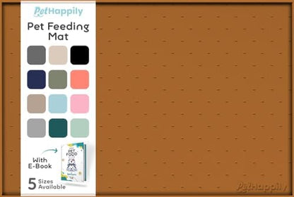 Dog Food Mat - 24x15 Raised Edges Dogs Mat for Food and Water Prevent Spill, Waterproof Cat Food Mats Protect Floors, Easy Clean Dog Bowl Mats for Food and Water, Silicone Pet Feeding Placemats by PETHAPPILY