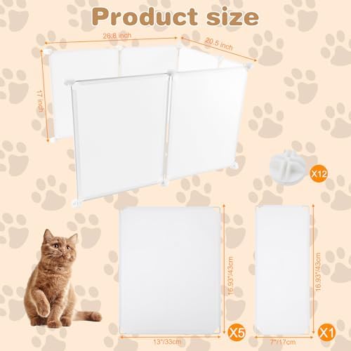 FHTONGE Large Cat Litter Box Enclosure Splash Guard to Protect Wall Floor - Image 7