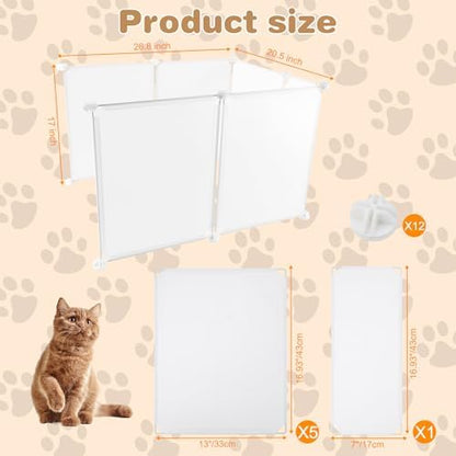 FHTONGE Large Cat Litter Box Enclosure Splash Guard to Protect Wall Floor - Image 7