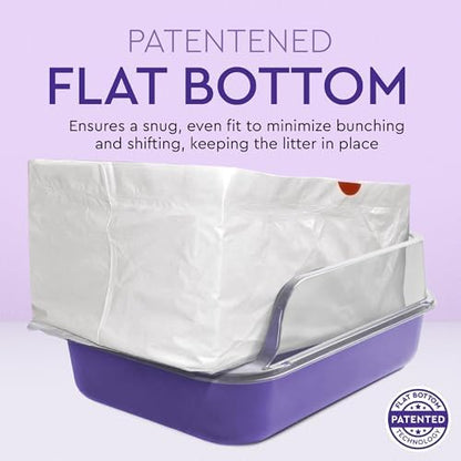 Cat Litter Box Liners Alfapet Heavy Duty Flat Bottom - Extra Giant10 Count - Tear-Resistant Cat Litter Bags - Kitty Litter Liners for Rectangular Litterbox Pans, 36” x 18” x 2MIL Thick 30 lb Capacity - Image 5