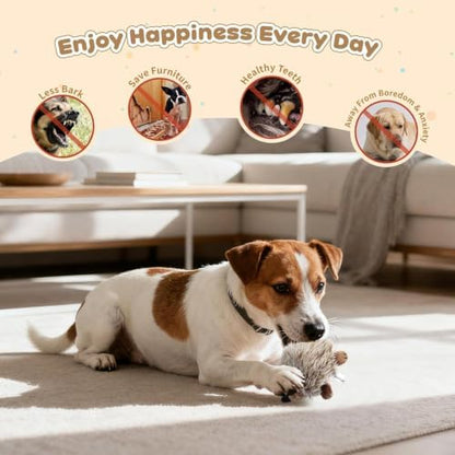 Pawaboo Hedgehog Plush Dog Toy, Squeaky Dog Chew Toy Soft Plush - Image 5