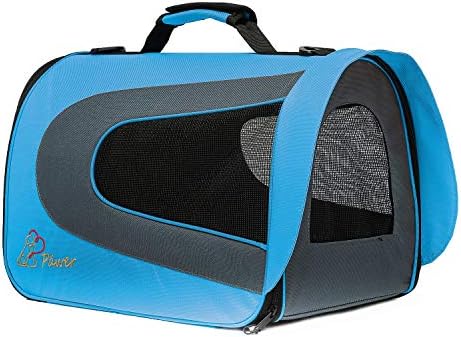 Pawer 18” x 11”x 11” Soft-Sided Foldable Airline Approved Pet Carrier for Cat, Puppy and Small Dog, Washable 600D Oxford Fabric, with Handle and Strap for Carry, Multiple Colors Available - Image 4