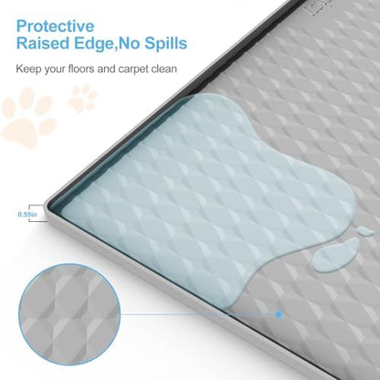 Filmicy Pee Pad Holder for Dogs,Silicone Dog Puppy Pad Holder, 24 x 24 No Spill Raised Lip High Edge,Portable, Leak-Proof Mat Holder for Dog Training Pads,Square Potty Trays for Home Floor Protection - Image 2