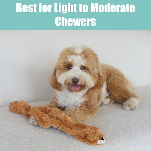 SPOT Skinneeez Squirrel 23-Inch Stuffing-Free Plush Dog Toy – Realistic Design with 2 Squeakers – Durable, Soft Polyester for Medium & Large Dogs – Tug, Fetch & Shake Play – for Moderate Chewers - Image 5