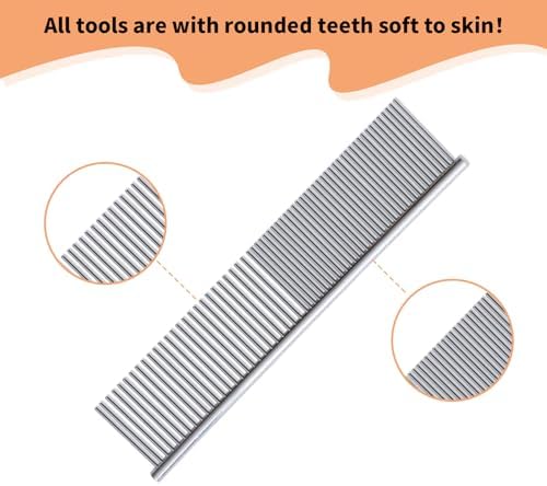 Slicker Brush for Long Haired Dogs, Wooden Ergonomic Handle - Image 5