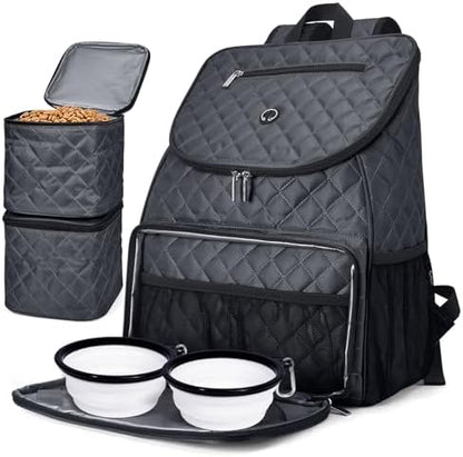 BAGLHER 丨Dog Travel Bag,Airline Approved Pet Supplies Backpack, Dog Travel Backpack with 2 Silicone Collapsible Bowls and 2 Food Baskets. by BAGLHER
