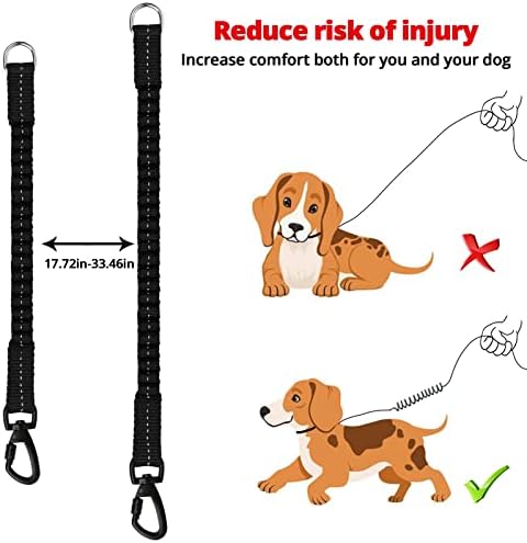 Long Dog Leash 15 FT: Heavy Duty Rope Leashes for Dogs Training with Swivel Lockable Hook Reflective Threads Bungee and Padded Handle - Dog Lead for Large Small Medium Dogs Outside Walking Hiking Red - Image 5