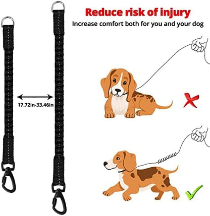 Long Dog Leash 15 FT: Heavy Duty Rope Leashes for Dogs Training with Swivel Lockable Hook Reflective Threads Bungee and Padded Handle - Dog Lead for Large Small Medium Dogs Outside Walking Hiking Red - Image 5