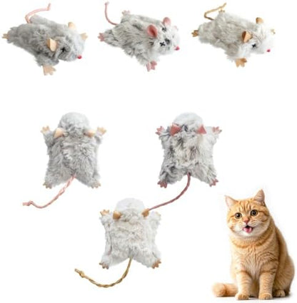 Catnip Mouse Toys for Cats, 3Pcs Interactive Plush Mice Cat Toys for Indoor by Unknown