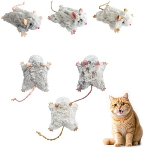 Catnip Mouse Toys for Cats, 3Pcs Interactive Plush Mice Cat Toys for Indoor by Unknown