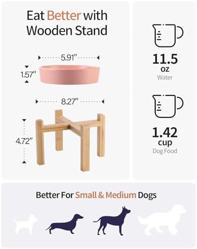 Pink Ceramic Slow Feeder Dog Bowl for Small and Medium Breed,Elevated/Raised 6.1 in Slow Feeding Bowl,Puzzle Dog Food Bowl for Fast Eater,Maze Dish for Fast Eater - Image 2
