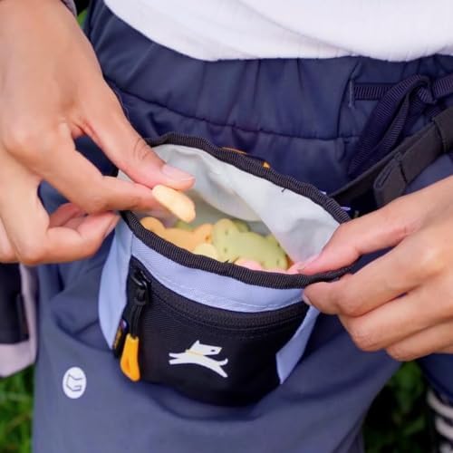 OllyDog, Goodie Treat Bag, Dog Treat Training Pouch | Magnetic Closure | 3 Ways to Wear | Hands-Free Waist Belt | Water-Resistant Recycled Vegan Fabric (Blue Heron) - Image 2