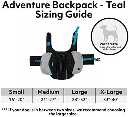 ZippyPaws Adventure Backpack for Dogs, Tactical Bag for Dogs to Carry Travel Essentials, Teal, Medium - Image 5