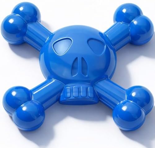Dog Chew Toys for Aggressive Chewers, Durable Nylon Tough Chew Toy for Small & Medium Dogs, Bacon Flavor Skull Dog Toy to Keep Dogs Busy Indoors, Helps Reduce Boredom by BLESQUBrand
