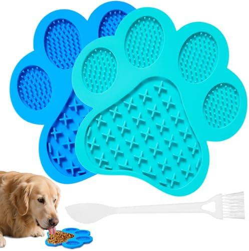 Lick Pad for Dogs Non-Slip Strong Suction Cup Fixed Soothing Toys Pet Grooming Bath Soothing Toys Anti-Anxiety Distraction Reusable Reusable Treats Can be Applied Pet Stress Relief Toys Easy to Clean by Pyrrion
