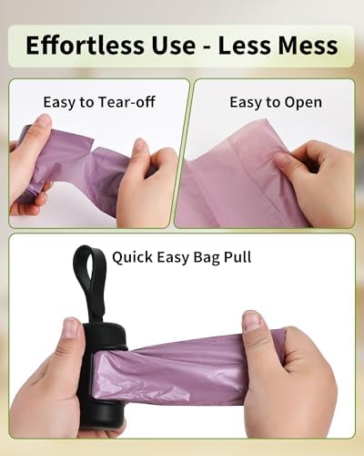 Funtin Dog Poop Bags, 60ct Extra Thick 1.8mil Unscented Waste Bag Rolls - Image 3