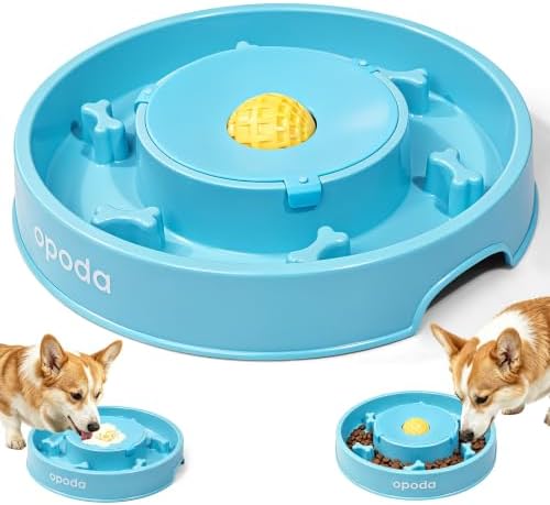 Slow Feeder Dog Bowls, Fun Slow Feeding & Lick Bowl with Rolling Ball by Unknown
