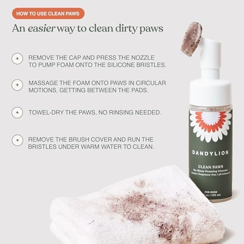 Dandylion, Clean Paws Refill, No Rinse Dog Paw Cleaner, Foaming Paw Washer - Image 4