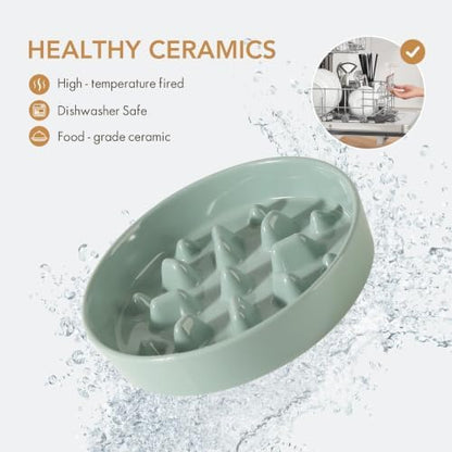 Havniva Ceramic Slow Feeder Dog Bowls, 8.3 in Slow Feeder for Medium Breed - Image 4