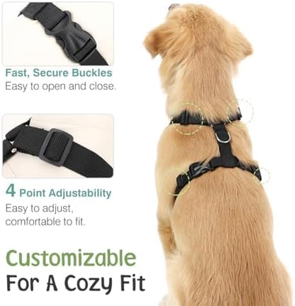 VavoPaw Dog Seat Belt Vest Harness for Car, 2 in 1 Seatbelt Buckle - Image 3