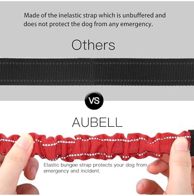 AUBELL Dog Seat Belt for Car,2 Pack Set 3-in-1 Dog Car Harness,Black+Red - Image 5