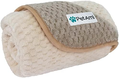 PetAmi Waterproof Dog Blanket, Leakproof Puppy Blanket, 29x40 Taupe Beige by PetAmi
