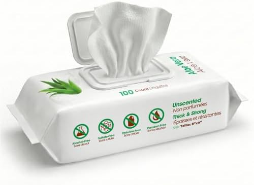 Best Pet Supplies Cleaning Dog Wipes - Hydrating Aloe, 100 Count by BestPetSuppliesLLC