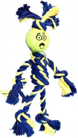 PetSport Braided Rasta Man Rope with Tuff Ball - 9"