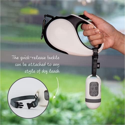 SVD.PET Dog Poop Bag Dispenser, Waste Bag Retractable, Pearl White - Image 3
