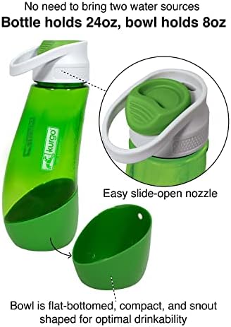 Kurgo Gourd (TM) Travel Dog Water Bottle & Dog Water Dispenser, Barn Red - Image 3