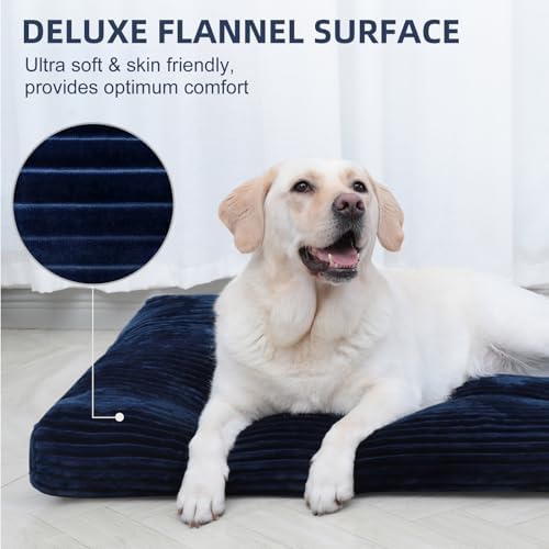 KSIIA Washable Dog Crate Bed Kennel Mat for Large Dogs,41 x 27 Inch, Blue - Image 2