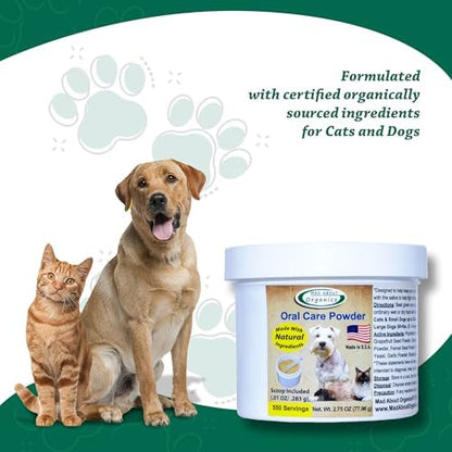 Dog or Cat Oral Care Powder – Tartar and Plaque Remover, Pet Dental Cleaning Powder for Oral Hygiene and Fresh Breath, Teeth Cleaner – 550 Servings, Medium Size - 77.96g - Image 5
