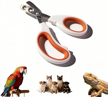 Bearded Dragon Nail Clippers & Cat Nail Clippers, 2-Hole Stainless Steel Small Animal Nail Trimmer for Lizards, Turtles, Rabbits, Birds, Puppies – Safe Round Hole Design, No Crack No Split by yayaboqu